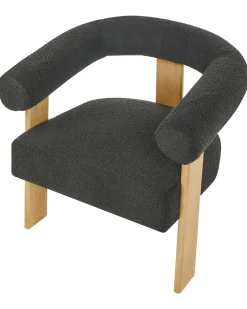 Outlet ILBRO Boucle Czarny/ jasny brąz Wszystkie Fotele|Fotele Tapicerowane
