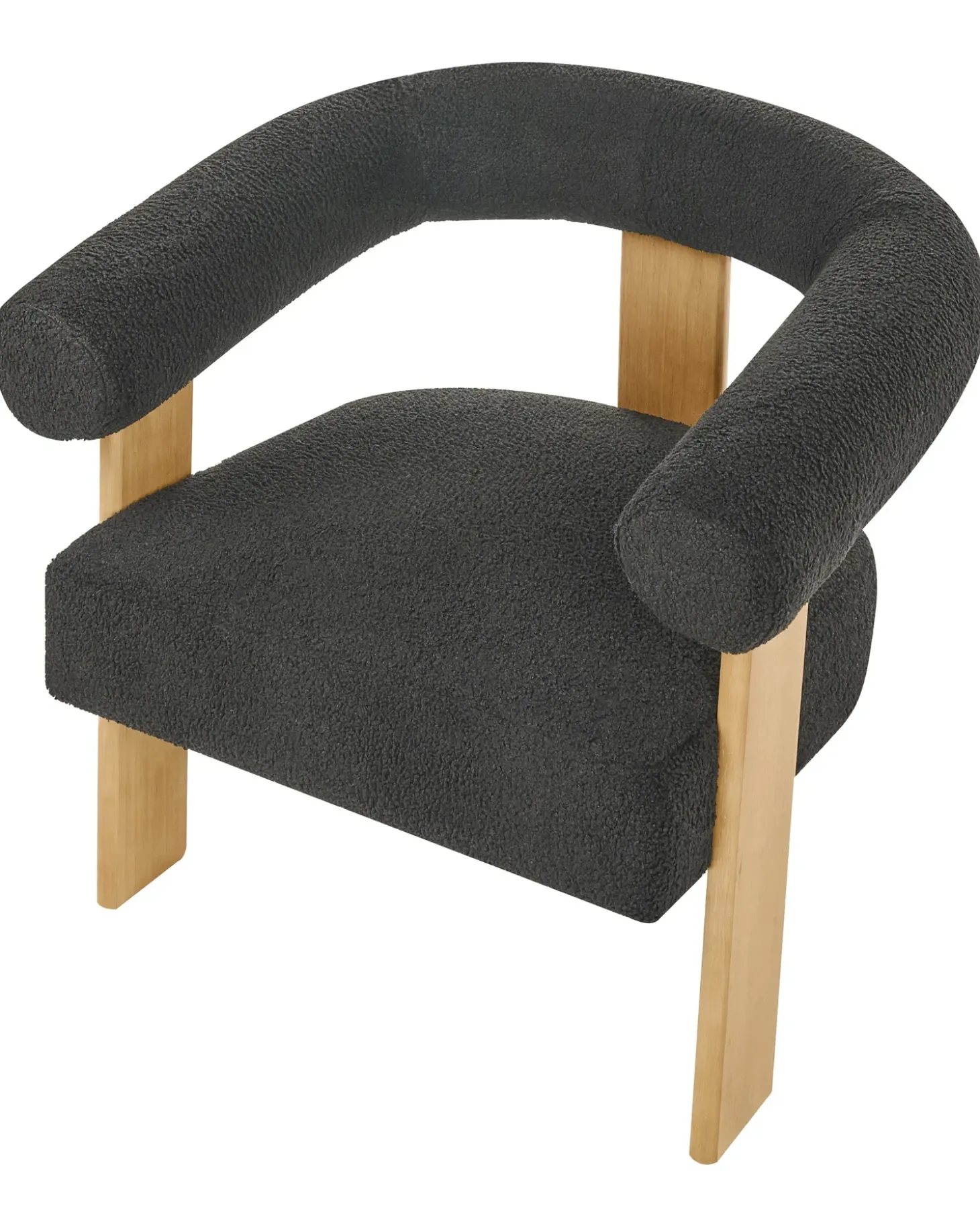 Outlet ILBRO Boucle Czarny/ jasny brąz Wszystkie Fotele|Fotele Tapicerowane