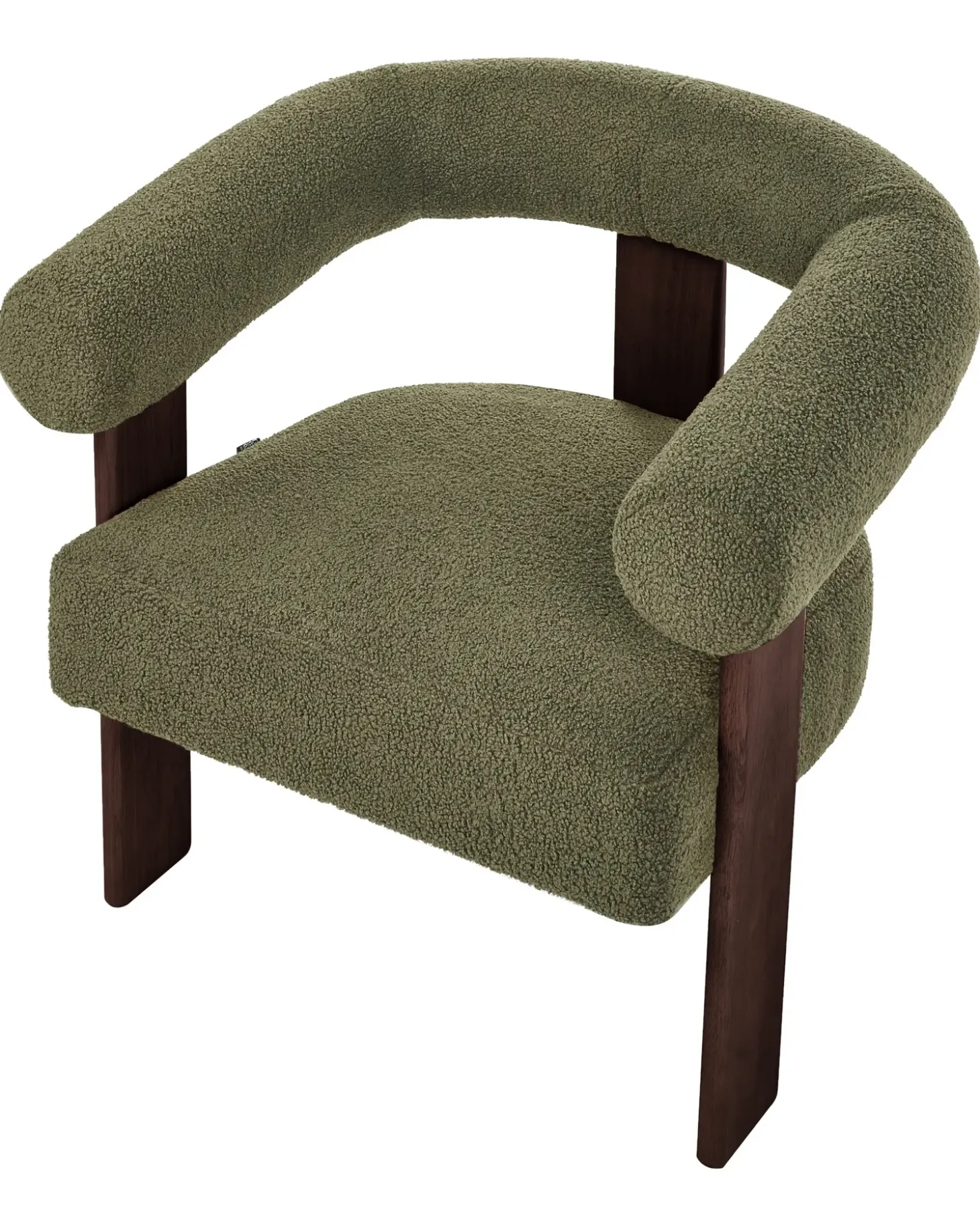 Sale ILBRO Boucle Zielony/ ciemny brąz Wszystkie Fotele|Fotele Tapicerowane