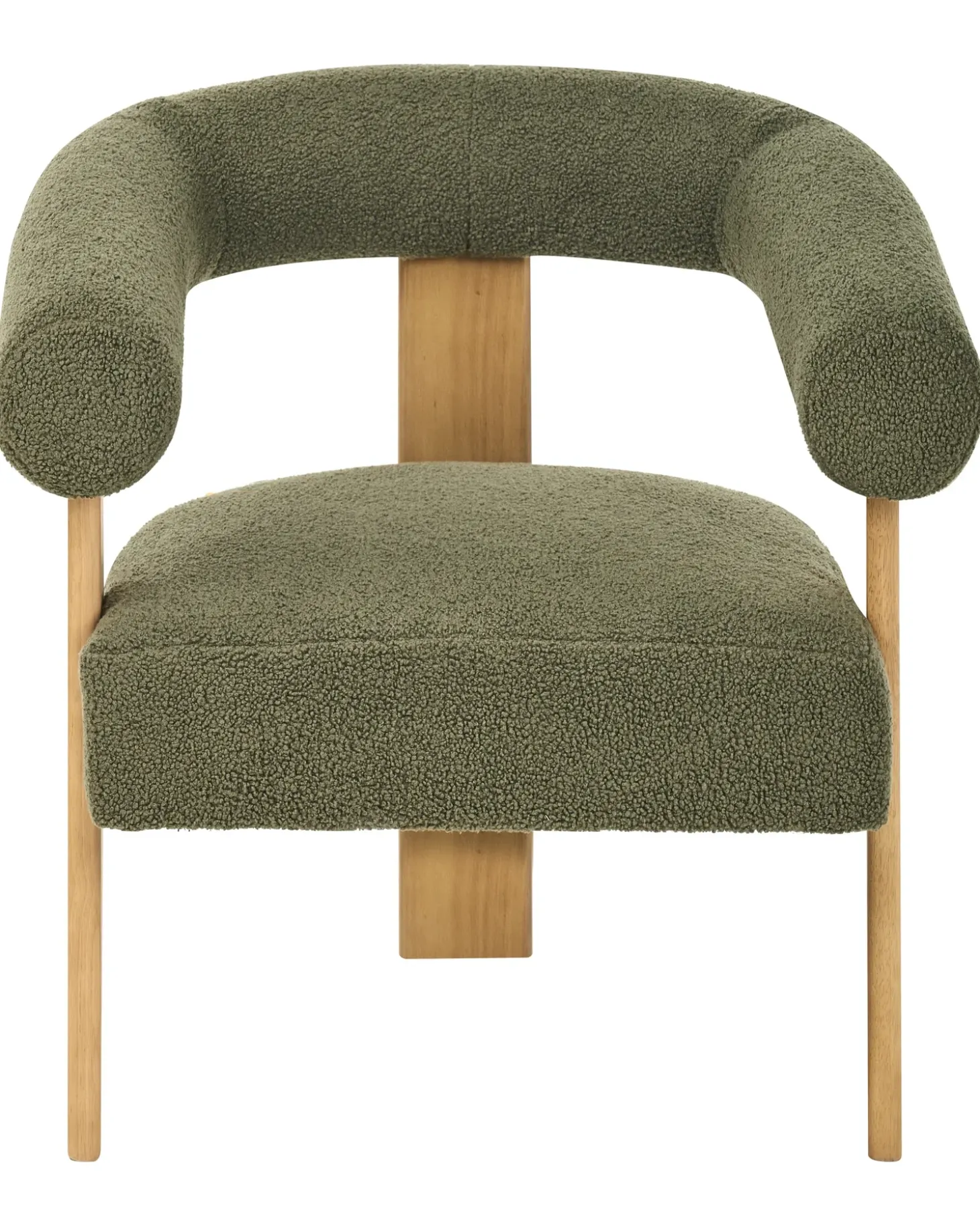 Discount ILBRO Boucle Zielony/ jasny brąz Wszystkie Fotele|Fotele Tapicerowane
