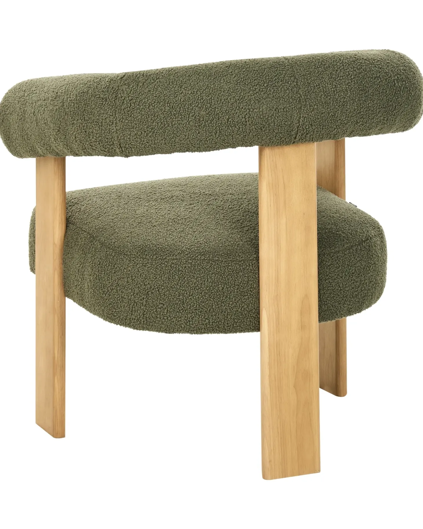 Discount ILBRO Boucle Zielony/ jasny brąz Wszystkie Fotele|Fotele Tapicerowane