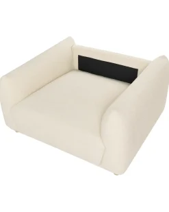 Clearance JUBEK Boucle Złamana biel Wszystkie Fotele|Fotele Tapicerowane