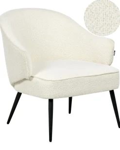 Outlet Fotel KAYLA Boucle Złamana biel Wszystkie Fotele|Fotele Tapicerowane