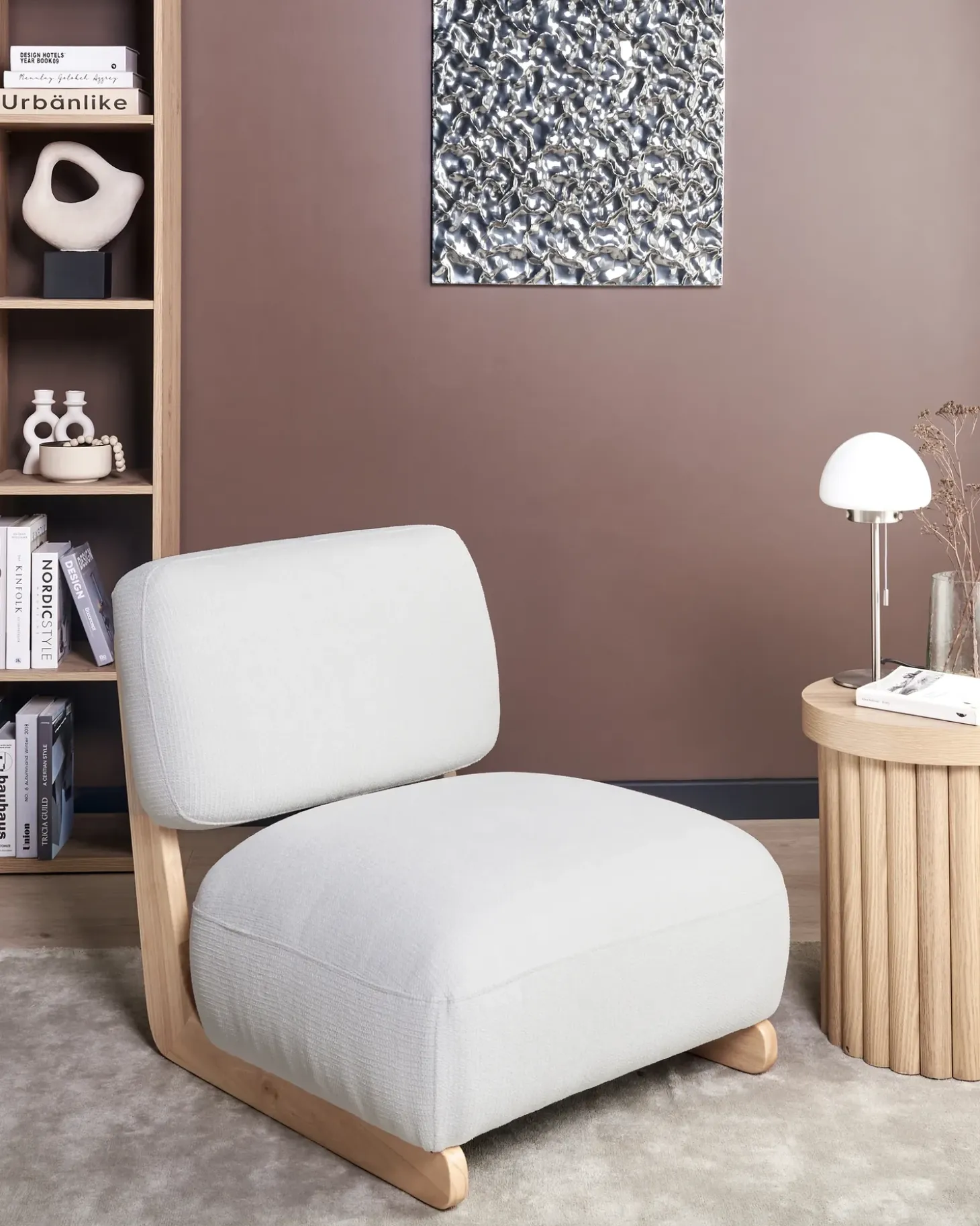 Discount Fotel KOKKOLA Złamana biel Wszystkie Fotele|Fotele Tapicerowane