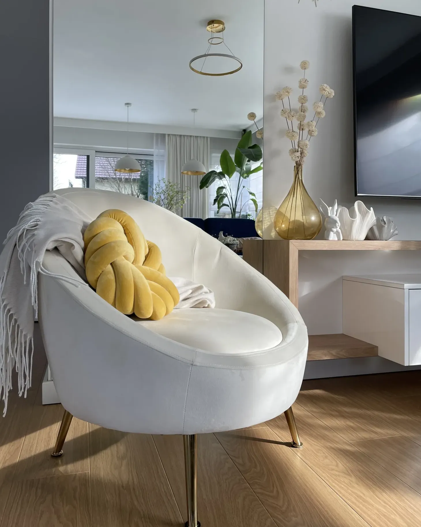 Discount Fotel LANGA Welur Złamana biel Wszystkie Fotele|Fotele Tapicerowane