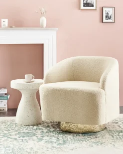 Clearance Fotel LAVIK Boucle Beżowy Wszystkie Fotele|Fotele Tapicerowane
