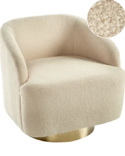 Clearance Fotel LAVIK Boucle Beżowy Wszystkie Fotele|Fotele Tapicerowane