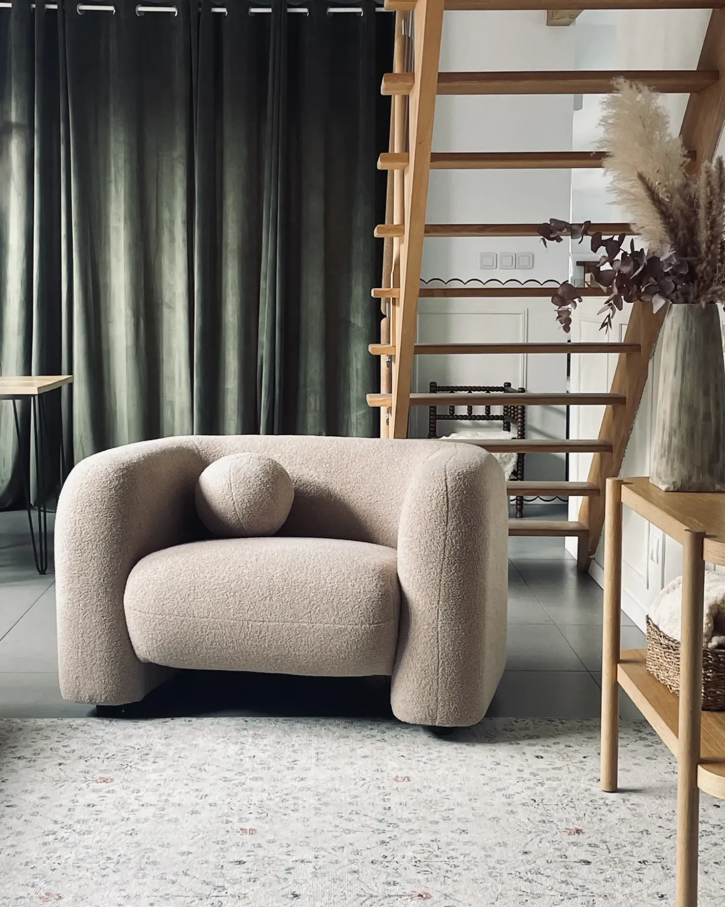 New LEIREN Boucle Wszystkie Fotele|Fotele Tapicerowane