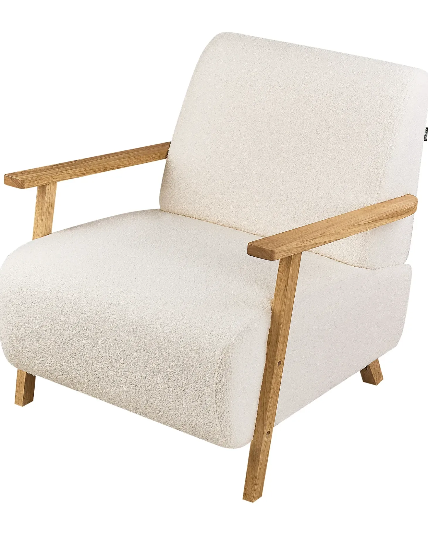 Discount Fotel LESJA Boucle Jasnobeżowy Wszystkie Fotele|Fotele Tapicerowane