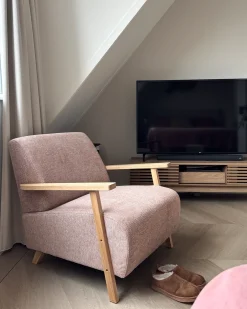 Discount Fotel LESJA Różowy Wszystkie Fotele|Fotele Tapicerowane
