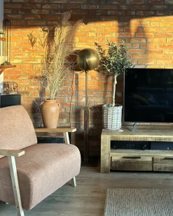 Discount Fotel LESJA Różowy Wszystkie Fotele|Fotele Tapicerowane