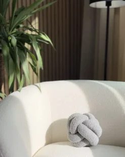 Fotel LOEN Boucle Biały Wszystkie Fotele|Fotele Tapicerowane