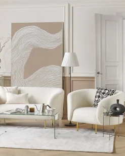 Fotel LOEN Boucle Biały Wszystkie Fotele|Fotele Tapicerowane