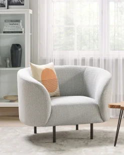 Clearance Fotel LOEN Czarny/ biały Wszystkie Fotele|Fotele Tapicerowane
