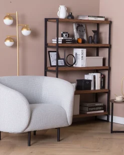 Clearance Fotel LOEN Czarny/ biały Wszystkie Fotele|Fotele Tapicerowane
