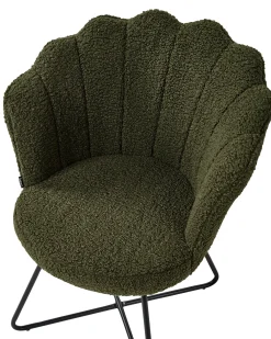 New Fotel LOVELOCK Boucle Ciemnozielony Wszystkie Fotele|Fotele Tapicerowane