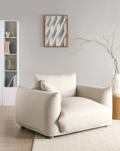 Clearance LUVOS Jasnobeżowy Wszystkie Fotele|Fotele Tapicerowane