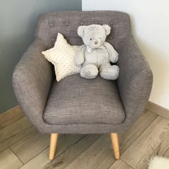 Outlet Fotel MELBY Jasnoszary Wszystkie Fotele|Fotele Tapicerowane