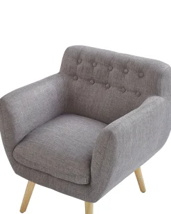 Outlet Fotel MELBY Jasnoszary Wszystkie Fotele|Fotele Tapicerowane