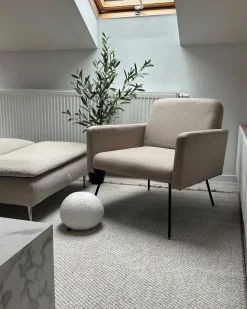 Clearance Fotel NARKEN Beżowy Wszystkie Fotele|Fotele Tapicerowane