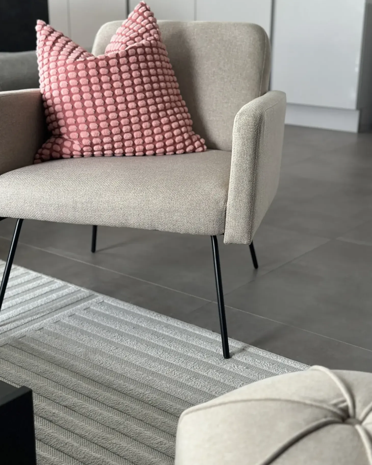 Clearance Fotel NARKEN Beżowy Wszystkie Fotele|Fotele Tapicerowane
