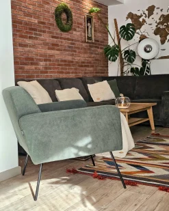 Outlet Fotel NARKEN Sztruks Ciemnozielony Wszystkie Fotele|Fotele Tapicerowane
