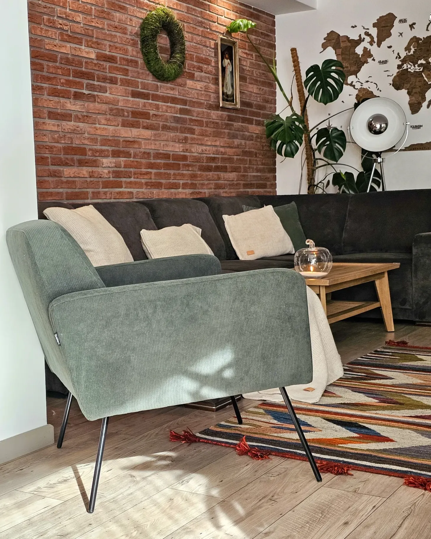 Outlet Fotel NARKEN Sztruks Ciemnozielony Wszystkie Fotele|Fotele Tapicerowane