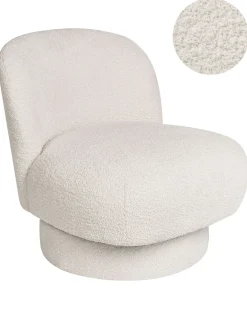 Discount Fotel obrotowy AYLO Boucle Złamana biel Wszystkie Fotele|Fotele Tapicerowane