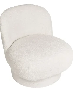 Discount Fotel obrotowy AYLO Boucle Złamana biel Wszystkie Fotele|Fotele Tapicerowane