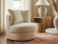 New Fotel obrotowy DALBY Boucle Wszystkie Fotele|Fotele Tapicerowane