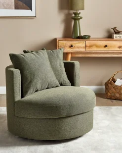 Outlet Fotel obrotowy DALBY Ciemno Wszystkie Fotele|Fotele Tapicerowane