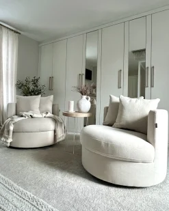 Clearance Fotel obrotowy DALBY Jasno Wszystkie Fotele|Fotele Tapicerowane