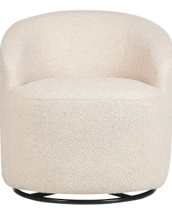 Clearance Fotel obrotowy DAVIK Boucle Beżowy Wszystkie Fotele|Fotele Tapicerowane