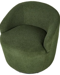 New Fotel obrotowy DAVIK Boucle Ciemnozielony Wszystkie Fotele|Fotele Tapicerowane