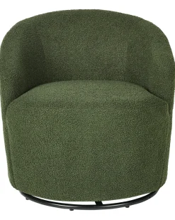 New Fotel obrotowy DAVIK Boucle Ciemnozielony Wszystkie Fotele|Fotele Tapicerowane