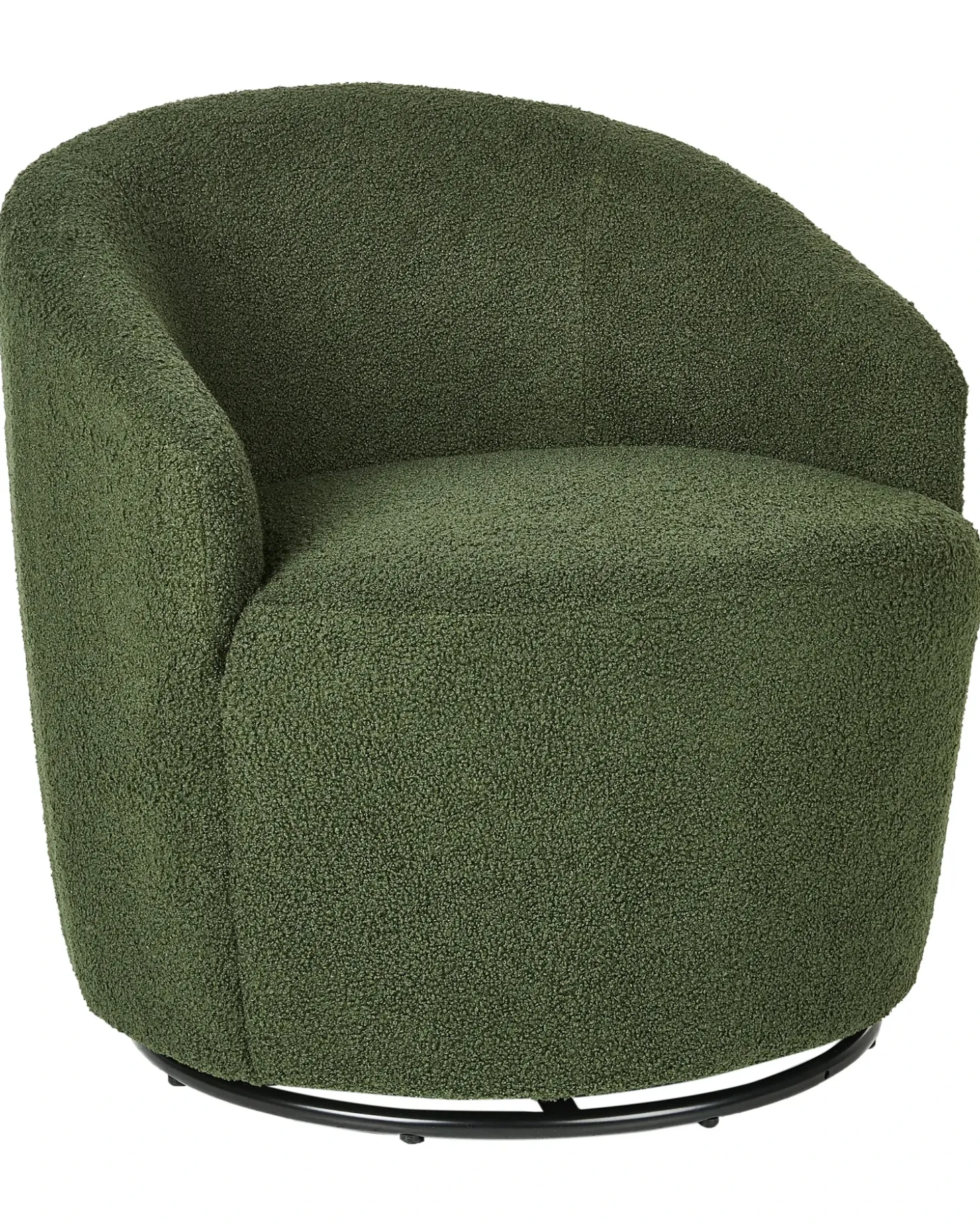 New Fotel obrotowy DAVIK Boucle Ciemnozielony Wszystkie Fotele|Fotele Tapicerowane