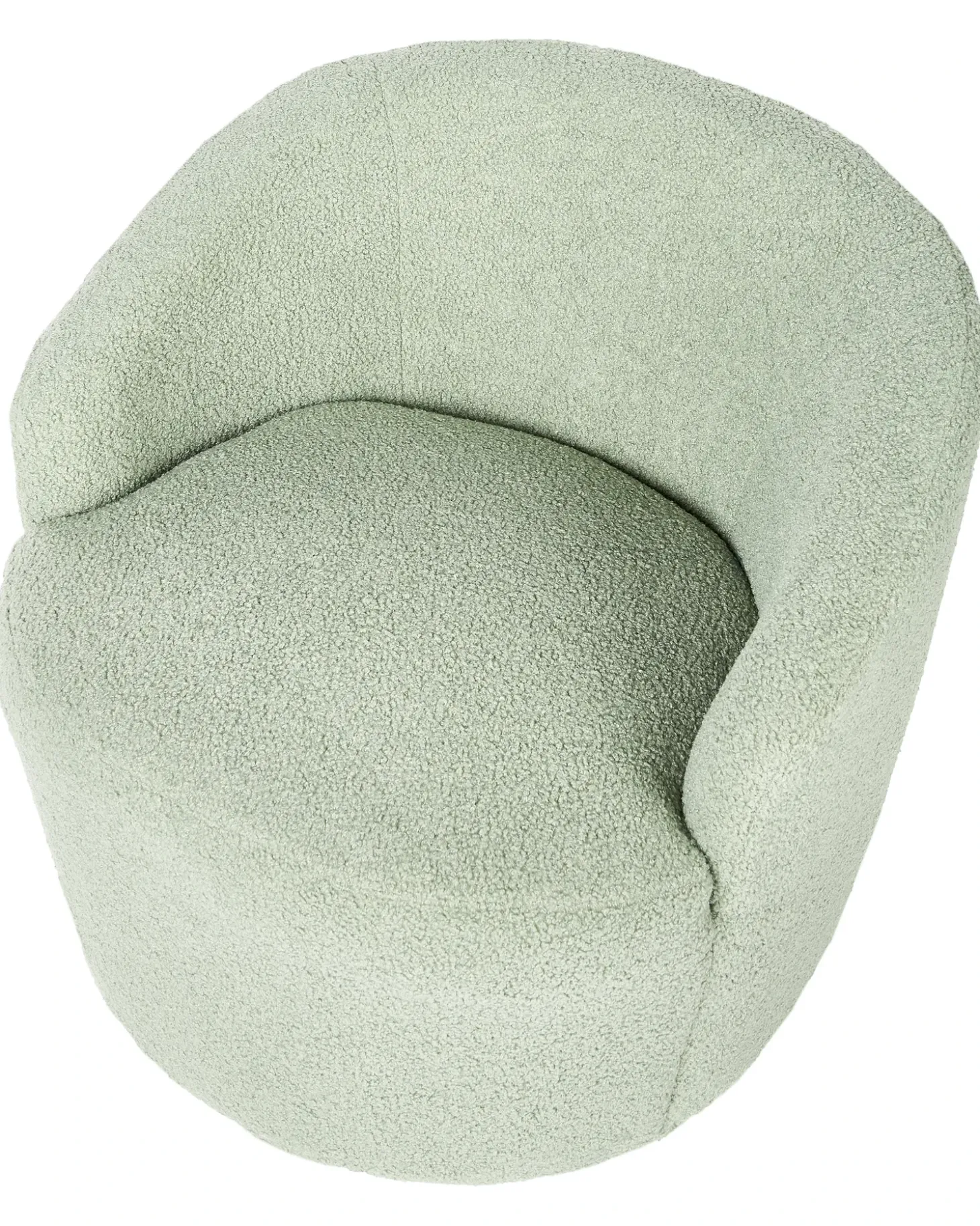 Clearance Fotel obrotowy DAVIK Boucle Jasnozielony Wszystkie Fotele|Fotele Tapicerowane