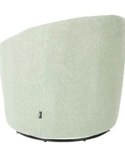 Clearance Fotel obrotowy DAVIK Boucle Jasnozielony Wszystkie Fotele|Fotele Tapicerowane