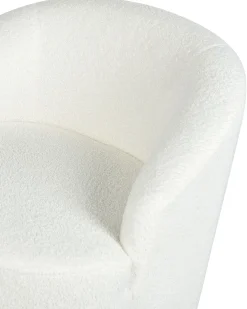Clearance Fotel obrotowy DAVIK Boucle Złamana biel Wszystkie Fotele|Fotele Tapicerowane