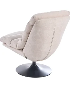 Fotel obrotowy HOVET Jasnobeżowy Wszystkie Fotele|Fotele Tapicerowane