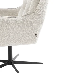 Discount Fotel obrotowy MOLLE II Z podnóżkiem Jasnobeżowy Wszystkie Fotele|Fotele Tapicerowane