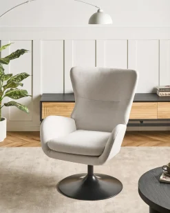 Discount Fotel obrotowy VIGGE Złamana biel Wszystkie Fotele|Fotele Tapicerowane