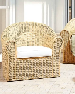 Fotel ogrodowy LIVADEIA Rattan Naturalny