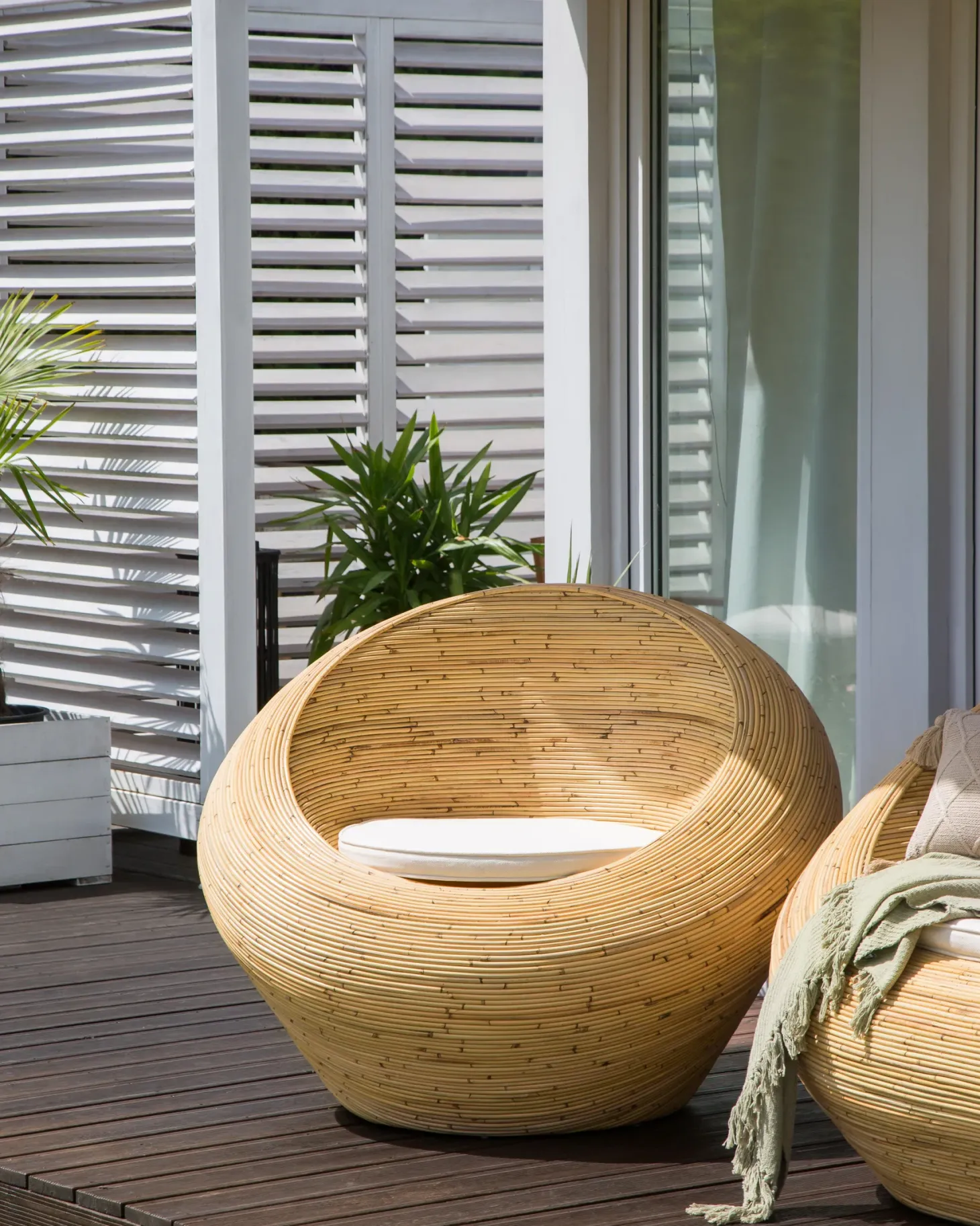 Fotel ogrodowy MAIORI Rattan Naturalny