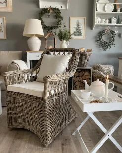 Fotel ogrodowy MAROS II Rattan Naturalny