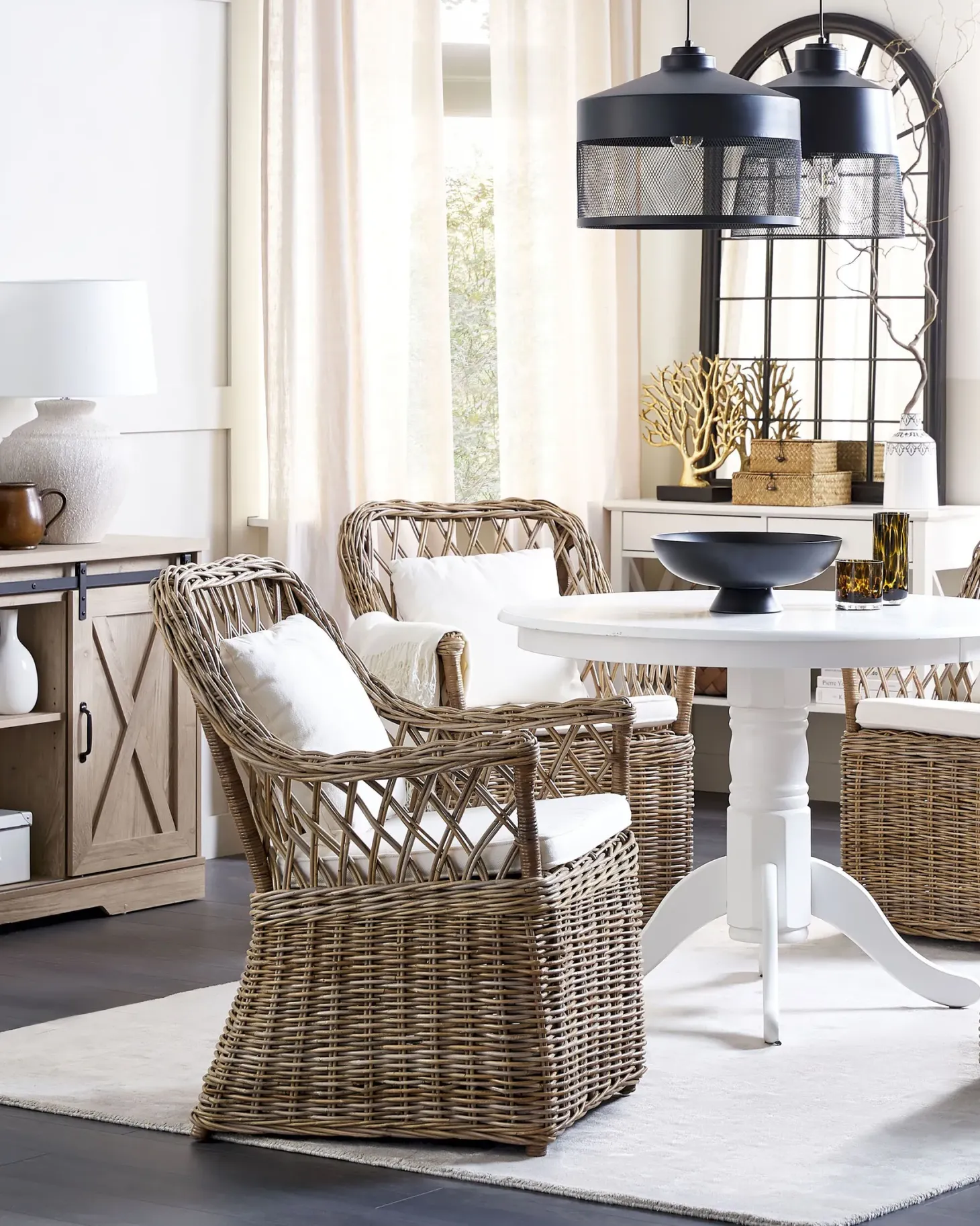Fotel ogrodowy MAROS Rattan Naturalny