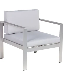 Fotel ogrodowy SALERNO Metal Jasnoszary