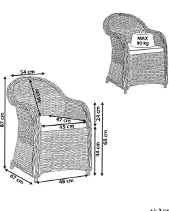 Fotel ogrodowy SUSUA Rattan Naturalny