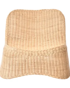 Fotel ogrodowy z otomaną AIGANI Rattan Naturalny