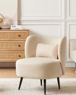 Sale Fotel OTSBY Boucle Beżowy Wszystkie Fotele|Fotele Tapicerowane